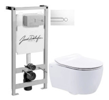 Комплект подвесной унитаз SSWW NC2038 + система инсталляции Jacob Delafon E5504-NF + E4326-00
