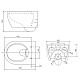 Купить Комплект подвесной унитаз SSWW NC2038 + система инсталляции Jacob Delafon E5504-NF + E4326-00 в магазине сантехники Santeh-Crystal.ru