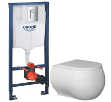 Комплект подвесной унитаз Bien Flash FLKA052N1VP0W3000 + система инсталляции Grohe 38772001