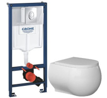 Комплект подвесной унитаз Bien Flash FLKA052N1VP0W3000 + система инсталляции Grohe 38721001