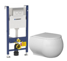 Комплект подвесной унитаз Bien Flash FLKA052N1VP0W3000 + система инсталляции Geberit 458.124.21.1