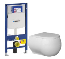 Комплект подвесной унитаз Bien Flash FLKA052N1VP0W3000 + система инсталляции Geberit 111.300.00.5
