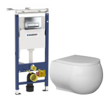 Комплект подвесной унитаз Bien Flash FLKA052N1VP0W3000 + система инсталляции Geberit 458.125.21.1