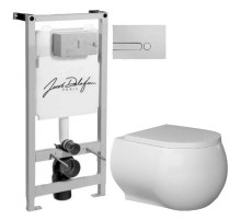 Комплект подвесной унитаз Bien Flash FLKA052N1VP0W3000 + система инсталляции Jacob Delafon E5504-NF + E4326-CP