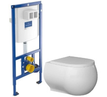 Комплект подвесной унитаз Bien Flash FLKA052N1VP0W3000 + система инсталляции Villeroy & Boch 92246100