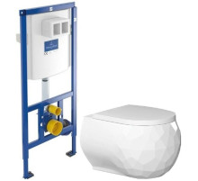 Комплект подвесной унитаз Bien Pent PNKA052N1VP0W3000 + система инсталляции Villeroy & Boch 92246100