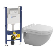 Комплект подвесной унитаз Duravit Starck 3 2200090000 + 0063810000 + система инсталляции Geberit 458.124.21.1