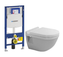 Комплект подвесной унитаз Duravit Starck 3 2200090000 + 0063810000 + система инсталляции Geberit 111.300.00.5