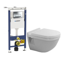 Комплект подвесной унитаз Duravit Starck 3 2200090000 + 0063810000 + система инсталляции Geberit 458.125.21.1