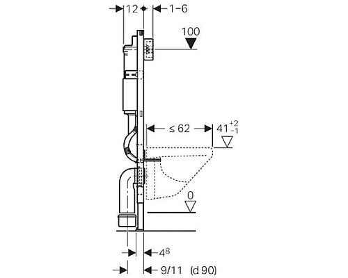 Купить Комплект подвесной унитаз Toto CF CW132Y#NW1 + VC130 + система инсталляции Geberit 458.124.21.1 в магазине сантехники Santeh-Crystal.ru