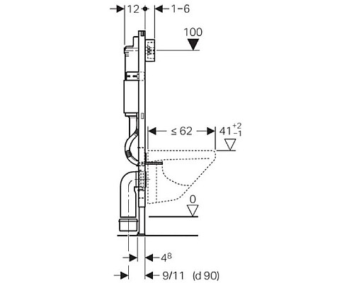 Заказать Комплект подвесной унитаз Toto CF CW132Y#NW1 + VC130 + система инсталляции Geberit 458.125.21.1 в магазине сантехники Santeh-Crystal.ru