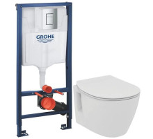 Комплект подвесной унитаз Ideal Standard Connect Space E804601 + E772401 + система инсталляции Grohe 38772001