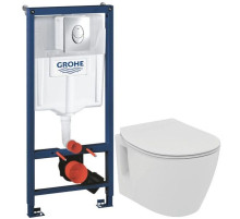 Комплект подвесной унитаз Ideal Standard Connect Space E804601 + E772401 + система инсталляции Grohe 38721001