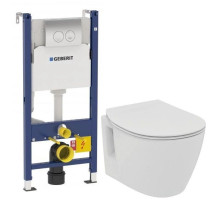Комплект подвесной унитаз Ideal Standard Connect Space E804601 + E772401 + система инсталляции Geberit 458.124.21.1