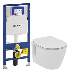 Комплект подвесной унитаз Ideal Standard Connect Space E804601 + E772401 + система инсталляции Geberit 111.300.00.5