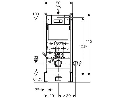 Купить Комплект подвесной унитаз Ideal Standard Connect Space E804601 + E772401 + система инсталляции Geberit 458.125.11.1 в магазине сантехники Santeh-Crystal.ru