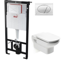 Комплект подвесной унитаз Roca Dama Senso 346517000 + ZRU9302820 + система инсталляции AlcaPlast AM101/11203:1RUSSETM71