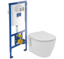 Комплект подвесной унитаз Ideal Standard Connect Space E804601 + E772401 + система инсталляции Villeroy & Boch 92246100