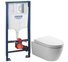Комплект подвесной унитаз SSWW CT2038V + система инсталляции Grohe 38772001