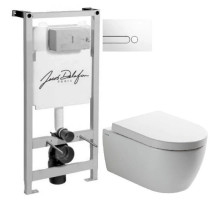 Комплект подвесной унитаз SSWW CT2038V + система инсталляции Jacob Delafon E5504-NF + E4326-00