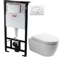 Комплект подвесной унитаз SSWW CT2038V + система инсталляции AlcaPlast AM101/11203:1RUSSETM70