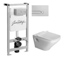 Комплект подвесной унитаз Duravit Durastyle 2536090000 + 0063790000 + система инсталляции Jacob Delafon E5504-NF + E4326-CP