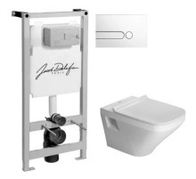 Комплект подвесной унитаз Duravit Durastyle 2536090000 + 0063790000 + система инсталляции Jacob Delafon E5504-NF + E4326-00