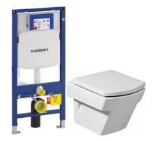 Комплект подвесной унитаз Roca Hall 346627000 + 801622004 + система инсталляции Geberit 111.300.00.5