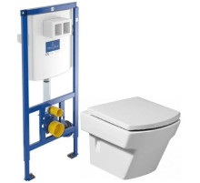 Комплект подвесной унитаз Roca Hall 346627000 + 801622004 + система инсталляции Villeroy & Boch 92246100