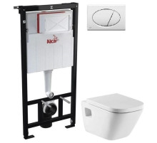 Комплект подвесной унитаз Roca The Gap 346477000 + 801472004 + система инсталляции AlcaPlast AM101/11203:1RUSSETM70