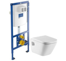 Комплект подвесной унитаз Roca The Gap 346477000 + 801472004 + система инсталляции Villeroy & Boch 92246100
