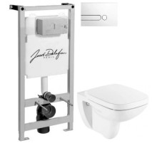 Комплект подвесной унитаз Roca Debba 346997000 + ZRU9302826 + система инсталляции Jacob Delafon E5504-NF + E4326-00