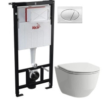 Комплект подвесной унитаз Laufen Pro 8.2096.6.000.000.1 + 8.9896.6.000.000.1 + система инсталляции AlcaPlast AM101/11203:1RUSSETM71