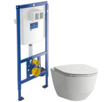 Комплект подвесной унитаз Laufen Pro 8.2096.6.000.000.1 + 8.9896.6.000.000.1 + система инсталляции Villeroy & Boch 92246100