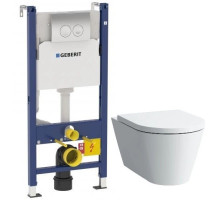Комплект подвесной унитаз Laufen Kartell by Laufen  8.2033.6.000.000.1 + 8.9133.1.000.000.1 + система инсталляции Geberit 458.124.21.1