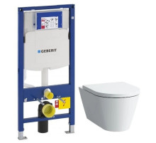 Комплект подвесной унитаз Laufen Kartell by Laufen  8.2033.6.000.000.1 + 8.9133.1.000.000.1 + система инсталляции Geberit 111.300.00.5