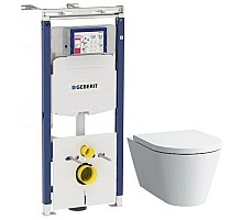 Комплект подвесной унитаз Laufen Kartell by Laufen  8.2033.6.000.000.1 + 8.9133.1.000.000.1 + система инсталляции Geberit 111.362.00.5