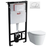 Комплект подвесной унитаз Laufen Kartell by Laufen  8.2033.6.000.000.1 + 8.9133.1.000.000.1 + система инсталляции AlcaPlast AM101/11203:1RUSSETM70