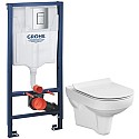 Комплект подвесной унитаз Cersanit City MZ-CITY-COn-S-DL + система инсталляции Grohe 38772001