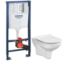 Комплект подвесной унитаз Cersanit City MZ-CITY-COn-S-DL + система инсталляции Grohe 38772001