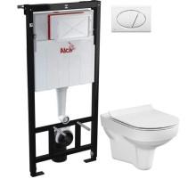 Комплект подвесной унитаз Cersanit City MZ-CITY-COn-S-DL + система инсталляции AlcaPlast AM101/11203:1RUSSETM71