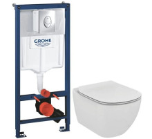 Комплект подвесной унитаз Ideal Standard Tesi T007901 + T352701 + система инсталляции Grohe 38721001