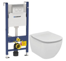 Комплект подвесной унитаз Ideal Standard Tesi T007901 + T352701 + система инсталляции Geberit 458.124.21.1