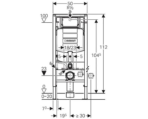 Купить Комплект подвесной унитаз Ideal Standard Tesi T007901 + T352701 + система инсталляции Geberit 111.300.00.5 в магазине сантехники Santeh-Crystal.ru