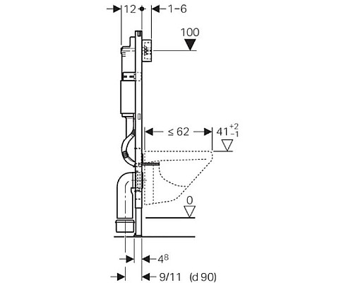 Приобрести Комплект подвесной унитаз Ideal Standard Tesi T007901 + T352701 + система инсталляции Geberit 458.125.11.1 в магазине сантехники Santeh-Crystal.ru