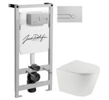 Комплект подвесной унитаз Teka Nexos 117320001 + система инсталляции E5504-NF + E4326-CP