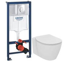 Комплект подвесной унитаз Ideal Standard Connect E771801 + E772401 + система инсталляции Grohe 38721001