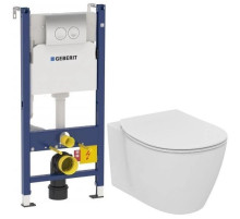 Комплект подвесной унитаз Ideal Standard Connect E771801 + E772401 + система инсталляции Geberit 458.124.21.1