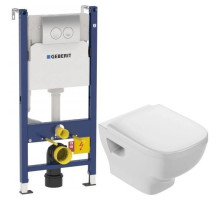 Комплект подвесной унитаз Jacob Delafon Struktura EDF102-00 + E4272-00 + система инсталляции Geberit 458.124.21.1