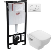 Комплект подвесной унитаз Jacob Delafon Struktura EDF102-00 + E4272-00 + система инсталляции AlcaPlast AM101/11203:1RUSSETM70